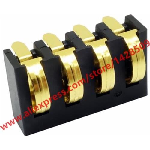 10pcs SMT Movable Type Circular Arc Shrapnel Battery Connector 4pin 3.5mm Pitch Famale Socket Band Fixed Piont