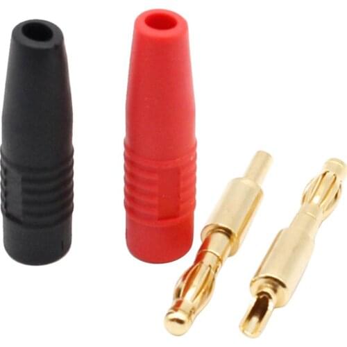2mm Gold-plated Musical Plug Interface Speaker Cable Wire Pin Banana Connector