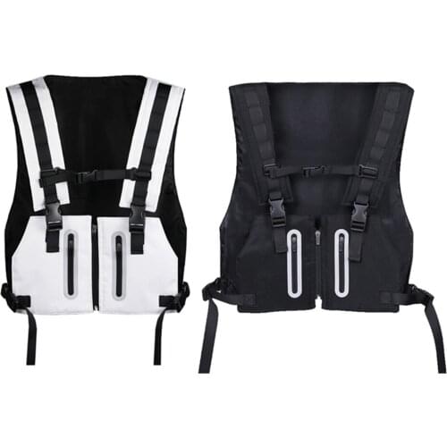 2021 Outdoor Night Riding Running Reflective Vest Sports Security Signal Lightweight Breathable Bicycle Vest Security Product