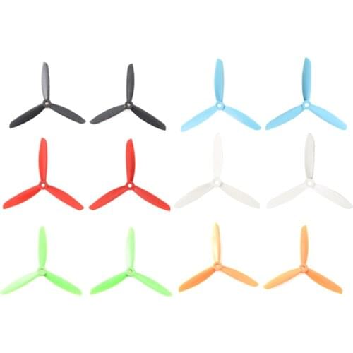 4Pair/8PCS Gemfan 3 Blade 5x4.5 inch Fiberglass Nylon CW CCW Propeller 5045 5045R for Mini Race Drones QAV250/ZMR250 Quadcopter
