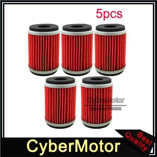 5x Oil Filter For Yamaha YFM WR 250 450 TE SM EC 125 YBR250 YFM250R RAPTOR