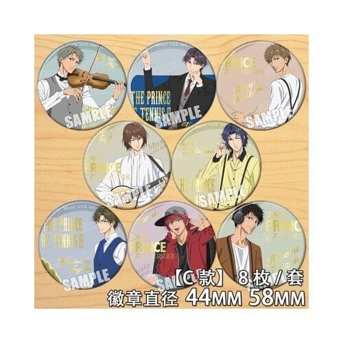 Anime The Prince Of Tennis Ryoma Echizen Figure 6303 Badge Round Brooch Pin Gifts Kids Collection Toy