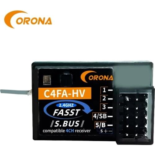 CORONA C4FA-HV 2.4GHz SBUS Receiver Compatible FUTABA FASST 3PK 4PKS TM7/8/10/14 8FG 10CG 12FG T14SG RC Car Boat Receiver
