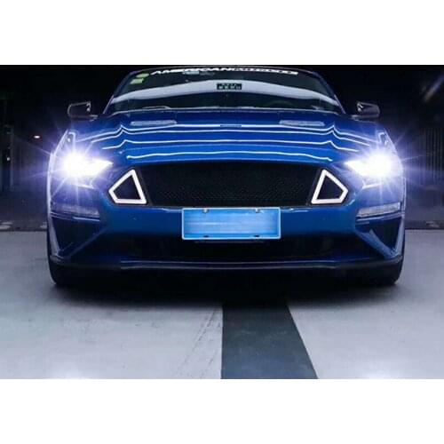 Car Racing Grills decoration Color changing LED light For Ford Mustang shelby 18-20 Modification Parts