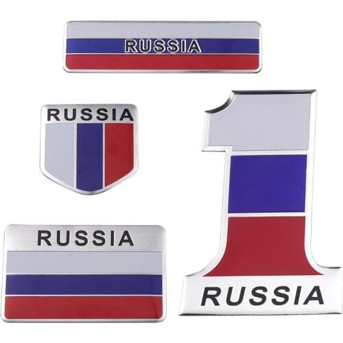 Car Styling 3D Russia Flag Sticker Decals For Motorcycle Bike Aluminum Emblem Body Decoration Badge Auto Accessories