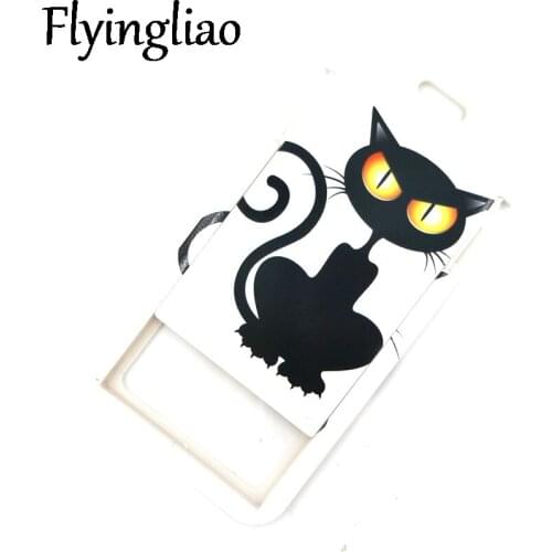 Halloween Cat Art Cartoon Anime Fashion Lanyards Bus ID Name Work Card Holder Accessories Decorations Kids Gifts
