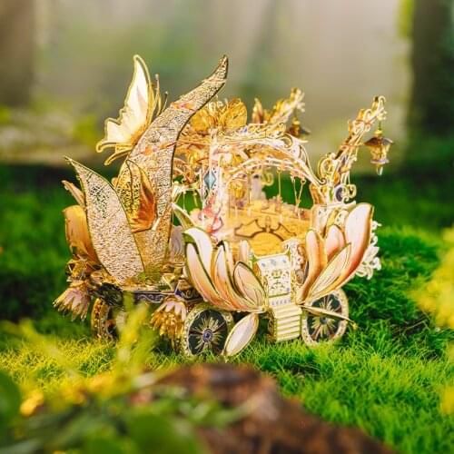 Art Model MU 3D Metal Puzzle Elf 's Carriage Model kits DIY 3D Laser Cut Assemble Jigsaw Toys GIFT For children