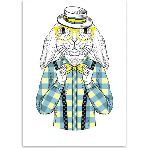 Canvas Painting Animals Rabbit Canvas Poster Print for living room home wall decoration