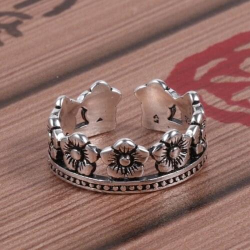 Hot Sale Romantic Silver Color Crown Finger Rings for Women Jewelry Christmas Gift Dropship
