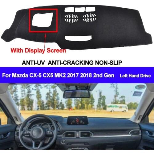 AIJS Car Dashboard Cover Dash Mat Pad Carpet Dashmat Anti-UV For Mazda CX-5 CX5 MK2 2017 2018 2nd Gen With Display Screen