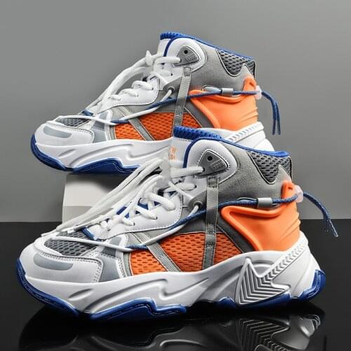 Men Running Shoes Chaussure Homme Spring Design Thick Soles Jogging Fitness Shoe Women Breathable Outdoor Sport Chunky Sneakers