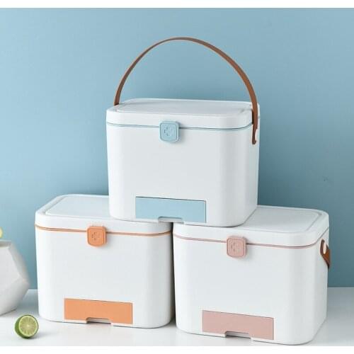Multifunctional Storage Box First Aid Kit Organizer With Handle Portable Kits Plastic Household Emergency Kit Box