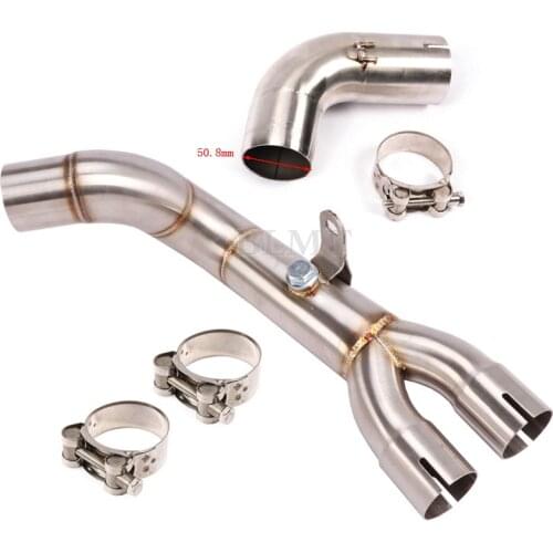 Motorcycle Exhaust Escape Modified Middle Link Pipe Catalyst Delete Eliminator Enhanced Slip On For Honda CB1000R 2008-2018 Year