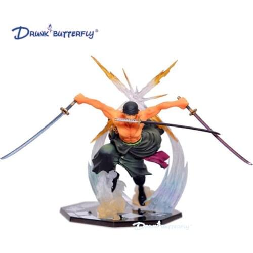 One Piece Zoro Ronoa 3D2Y Three-knife Phantom Ghost Cut Ver. Sauron Action PVC Figure Collection Model Present Luffy 21 cm