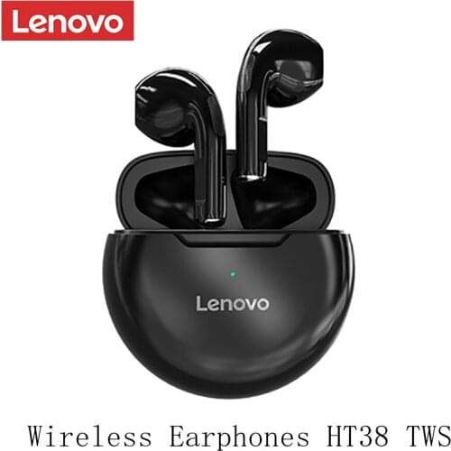 Original Lenovo Wireless Earphones HT38 TWS Bluetooth-compatible Headphones In-ear Earbuds Microphone Gaming Headset наушники