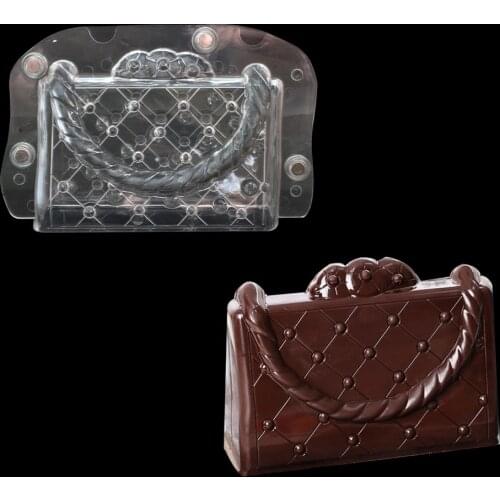 Handbag shaped polycarbonate magnetic chocolate Molds chocolate cake decoration tools plastic chocolate molds