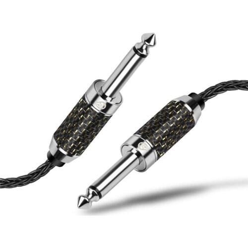 Mono 6.35mm Plug 1/4" 6.35 mm Plugs 6.5mm Speaker Connectors Rhodium Plated Audio Adapter For 8.0mm Microphone Guitar Cable