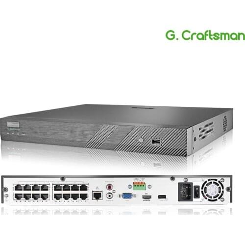 4k 16ch POE NVR Register H.265 Onvif Network Video Recorder 2 HDD 24/7 Recording IP Camera Onvif P2P for System Guard Viewer Mac