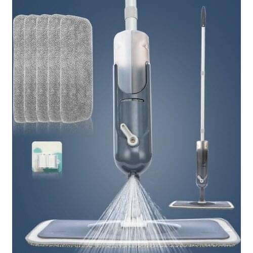 Spray Floor Mop With Replacement Microfiber Pads Washing Flat Mop Home Kitchen Laminate Wood Ceramic Tiles Floor Cleaning Tools