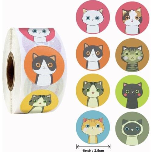 Lovely Cat Stickers for School Reward Motivational Sticker Classroom Decoration encouragement Animals labels Sticker for student