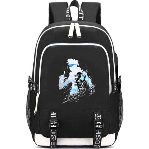Jujutsu Kaisen Oxford Bookbag Anime Shcool Bags Cartoon Women Travel Backpack USB Charging Laptop Bagpack Boys Shoulder Rugzak
