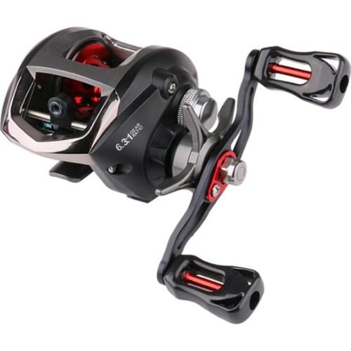 TEUKIM Baitcasting Reel 10KG Max Drag 6.3:1 Lure Fishing Reel Reinforced Reel Drag Reel Carp Magnet Braking System