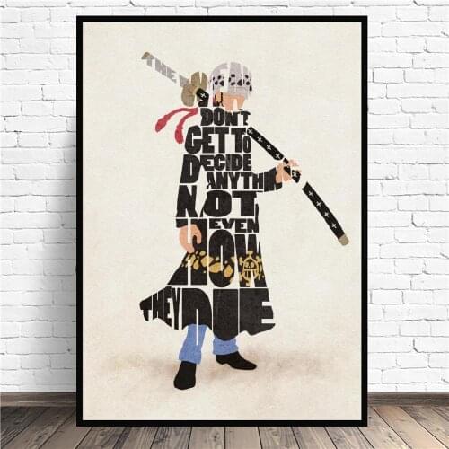 Trafalgar D. Law Anime Art Print Modern Poster Wall Pictures Living Room Decor
