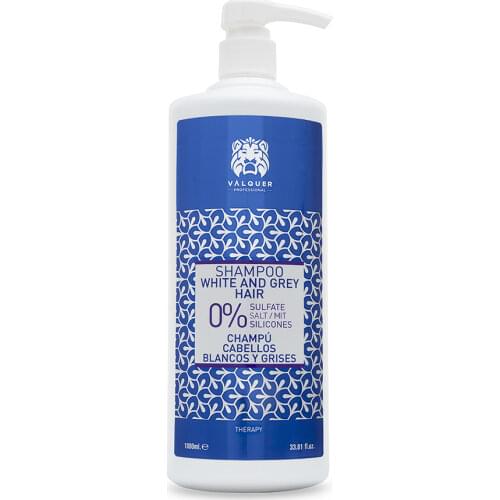 Valquer professional Champu white and gray hair % no salt, no sulfates, no parabens and no silicones-1000 ml