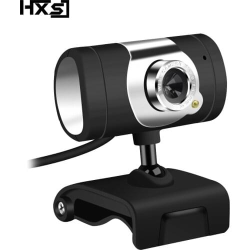 HXSJ Webcam 480P 1 LED PC Camera with Absorption Microphone MIC for Skype for Android TV Rotatable Computer Camera USB Web Cam