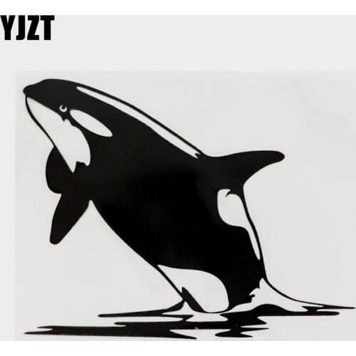 YJZT 16.5CM×13CM Personality Marine Animals Whale Decal Vinyl Car Sticker 18A-0189