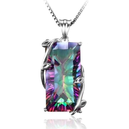 Vintage 925 Sterling Silver Geometric Cut Sparkling Diamond Pendant Necklace for Women Wedding Engagement Jewelry amber pendant