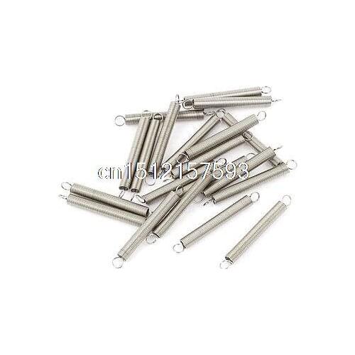0.14" OD x 0.016" Wire Dia x 1" Long Extension Spring Connectors 20Pcs