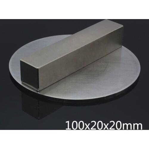 1pcs 100x20x20 mm N35 Super Strong Square NdFeB Rare Earth Magnet 100*20*20 mm Neodymium Magnets 100mm x 20mm x 20mm