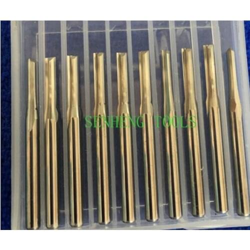 1piece 3.175*2.5x12mm double flute straight slot carving tools milling cutter cnc router bits