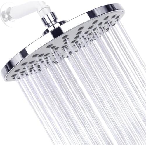 1PC 8 inch Round Shower Head ABS Rainfall Showerhead Overhead Ceiling Sprayer Bathroom faucet Shower system accessories