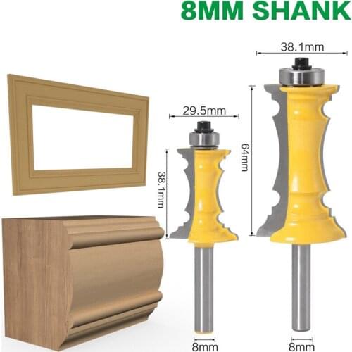 1pcs 8mm Shank Drawer Panel Panel Cutter Router Bit premium ball bearings Woodworking cutte Kitchen Woodworking Cutter