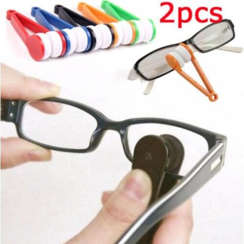 1pcs Mini Sun Glasses Eyeglass Microfiber Brush Cleaner New wholesale Free Shipping