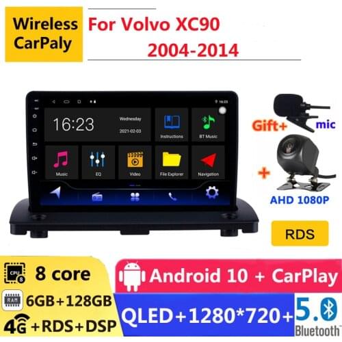 6G RAM 2 din android 10 car radio auto stereo for Volvo XC90 2004-2020 2013 2014 navigation GPS DVD Multimedia Player