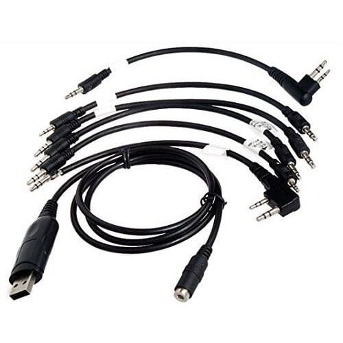 The factory directly wholesale new 6 in 1 usb program programming cable adapter for walkie talkie Baofeng uv5r two way radio