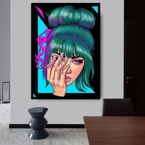 Cool Girls Colorful Oil Paintings Posters and Prints Modern Canvas Art Wall Painting Home Decor Picture For Living Room Cuadros