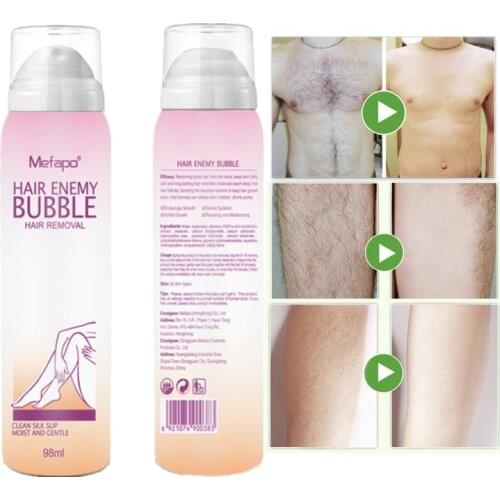 Painless Hair Removal Cream Spray Away Depilatory Bubble Wax Body Bikini Legs Hair Remover Foam Mousse in Spray Bottle Dropship
