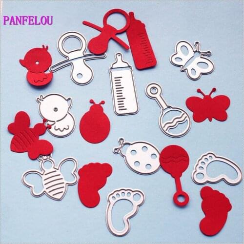 PANFELOU Metal craft Baby toys series paper die cutting dies for Scrapbooking/DIY Easter wedding Halloween cards