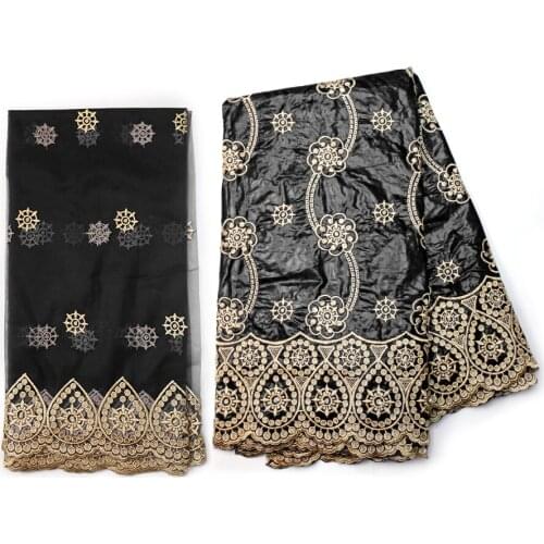 Fashion Basin Riche Fabrics Cotton Embroidery Dry Lace African Bazin Riche Fabric Jacquard Brocade Fabrics High Quality 7Yards