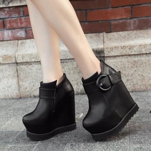 Autumn Single Shoes Womens Wedges 15cm, Fashionable Shoes Ankle Boots