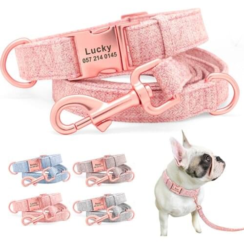 Personalized Dog Collar Custom Nylon Dog Collar Engraved Name ID Adjustable For Small Medium Large Dog Chihuahua Pitbull