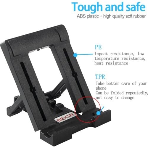 Portable mobile phone holder with four-speed adjustable angle, lightweight and practical holder for tablets and mobile phones