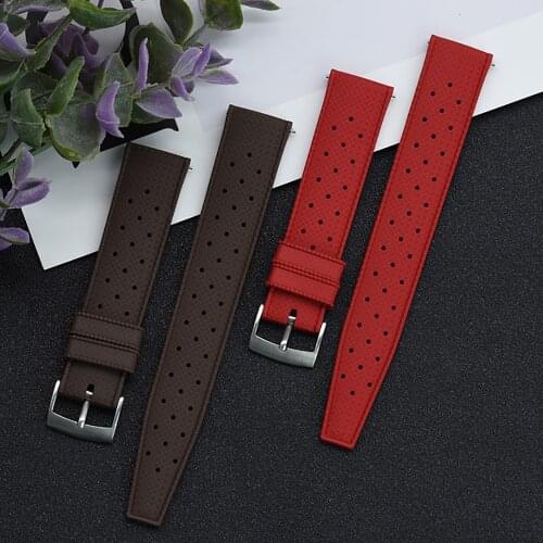Premium-Grade Quick Release Watch Band 20mm 22mm Rubber Tropic Strap Waterproof Breathable Bracelet For Seiko SRP777 Accessories