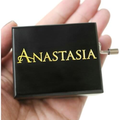 ROSIKING Carved wooden hand crank Anastasia Musical Box Wood Carved Mechanism Gift For Christmas Valentines day, Birthday