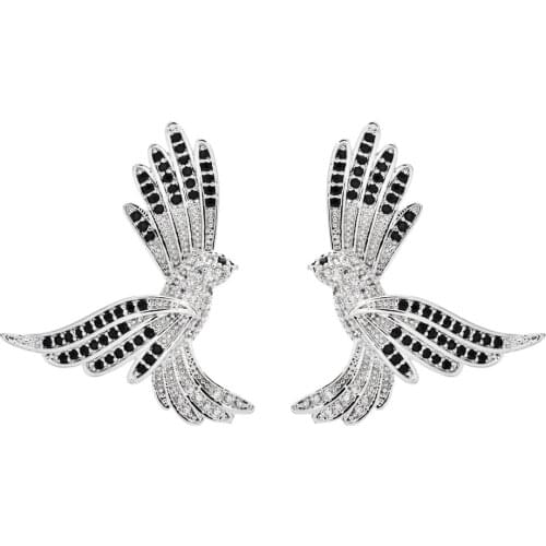 New fashionable Eagle wing Zircon Earrings for women/girls'wedding parties and other activities in 2019 ER`-304