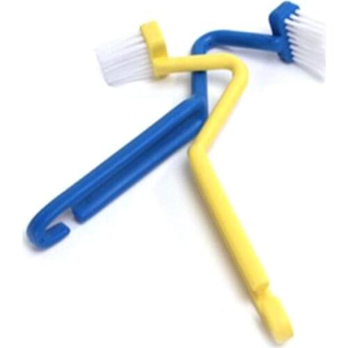 Toilet BrushPortable Scrubber V-type Cleaner Cleaning Brushes with Curved Handle Cleaning Side Corners Bathroom Accessories